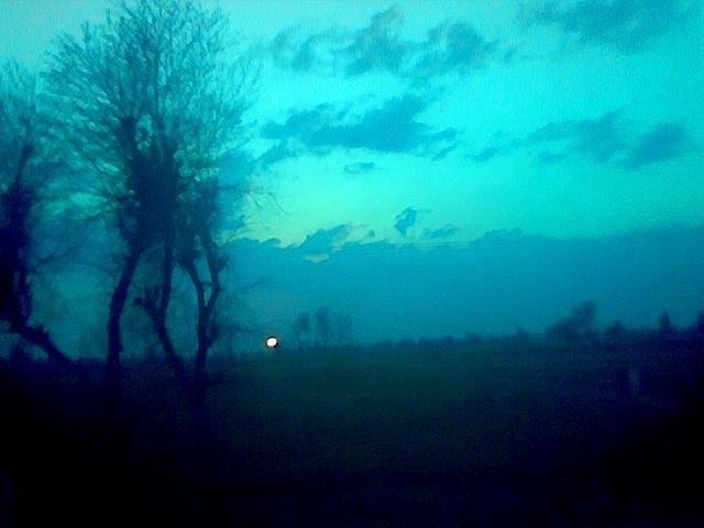 Sunset over the horizon