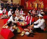 A traditional Khantoke dinner in Chiang Mai Thailand