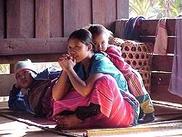 A Karen hill tribe family