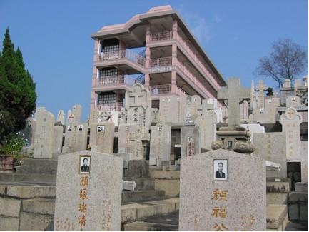 Hong Kong cemeteries have high rise apartments for the dead. 