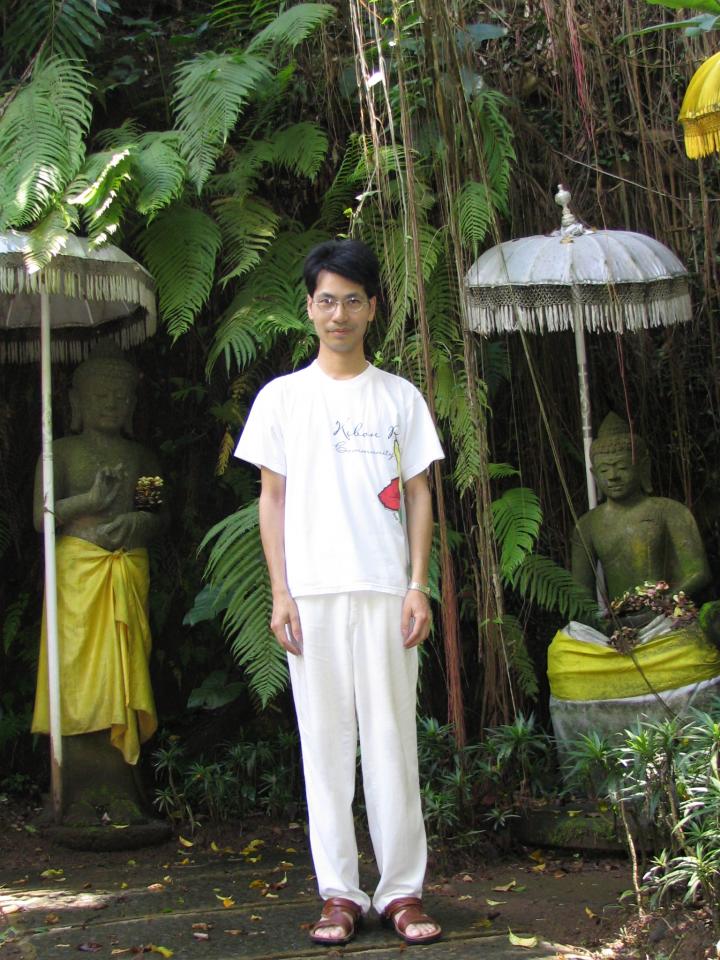 Me in the Meditation Court of Ubud Botanic Garden