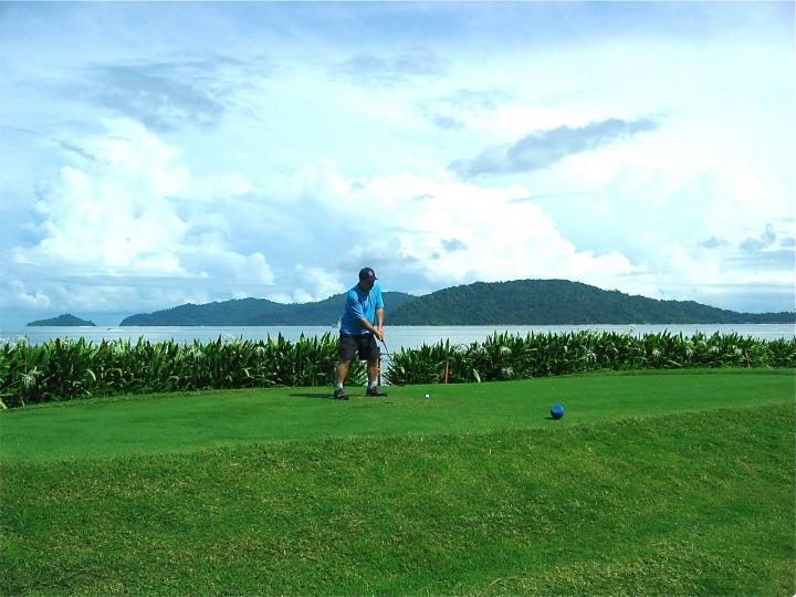The golf course in Kota Kinabula was a feast for the senses.