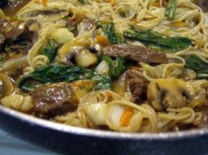 Spicy Korean-Style Noodles with Kimchi