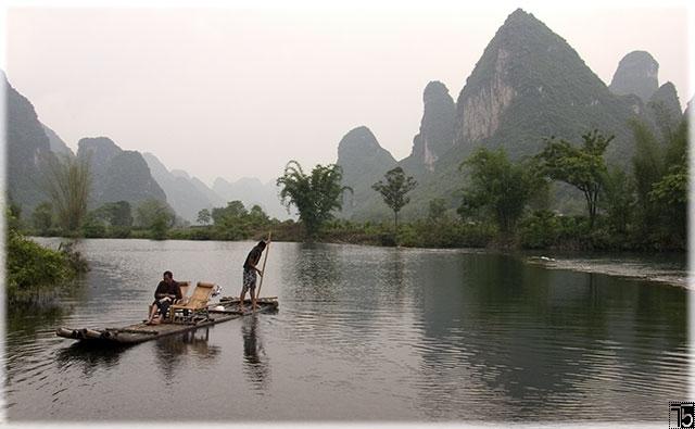 Raft ride on Yulong river    