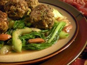 Laura Kelley's Almond Meatballs in a Sweet Ginger Sauce from her cookbook series The Silk Road Gourmet