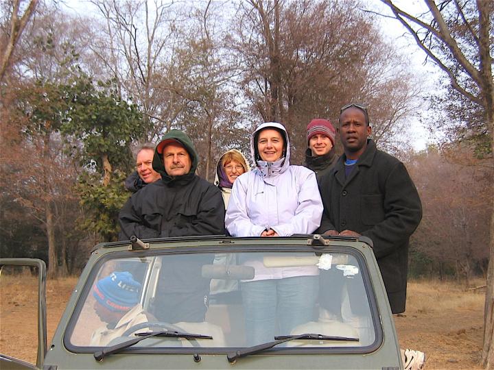 We went on a tiger safari on a very cold morning.