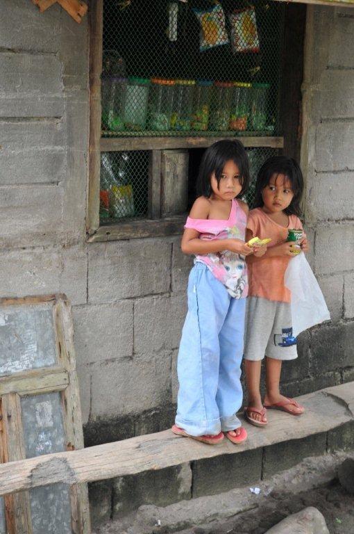 Kids in front of Sari Sari store