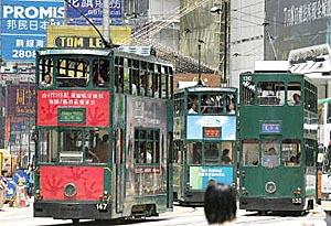 Hong Kong's trams are 100 years old.