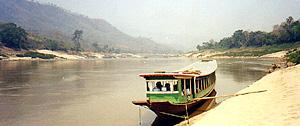 On the Mekong River, somewhere in Laos.