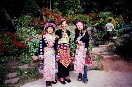 Northern Thailand is lush hill country. Chiang Mai, the largest city in the north, is the perfect base for exploring the northern hills. The nearby hills are home to six distinct hilltribes. The Akha, Karen, Lisu, Yao, Hmong and Lahu each have their own language and culture. These 540000 tribal people lead remote lives and are often considered outsiders among the Thai. Many of the villages have limited electricity and no indoor plumbing; homes are made of bamboo and thatched roofs. Most tribesmen depend on farming for their livelihood, and villages migrate between the steep hills of China, Thailand, Burma, Laos and Vietnam whenever the soil at their present location is depleted.