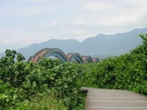 The eight fairies bridge, perhaps the best known tourist attraction on Taiwan's East coast