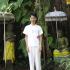 Me in the Meditation Court of Ubud Botanic Garden