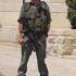 Armed soldier on the Mount of Olives in Jerusalem