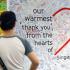A man reads messages by Singaporeans' thanking health-care workers caring for SARS patients. Over 1,200 handwritten messages of gratitute and encouragement were displayed in this subway station.