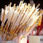 The New Year is Japan's most important celebration. At this time, the people of Japan visit shrines and temples to pray for blessings in the year to come. Families gather to enjoy specially prepared foods called O-sechi, and to exchange seasonal gifts. One traditional New Year's gift is a symbolic arrow to ward off bad fortune in the coming year.