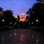Foguangshan Monastery at night.