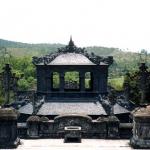 Looking out from Khai Dinh Masoleum, Hue, Vietnam.