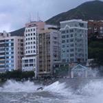 Typhoon Imbudo batters Stanley Village on Hong Kong Island. 