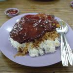 Spare ribs rice for the individual