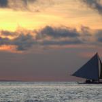 An unforgetable experience sailing during sunset in Boracay, the Philippines