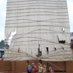 When I climbed onto the deck of the giant ship replica, the local children playing on board immediately posed in front of the sail and asked to be photographed 