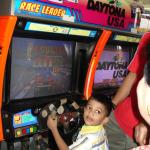 My son at the video game room