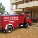 The fire truck at the station in Ban Lung, Ratanakiri Province, Cambodia for the ceremony Nov. 9, 2007.