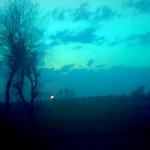 Sunset over the horizon