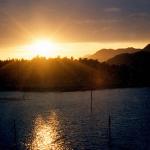 Sunset over Cai river.