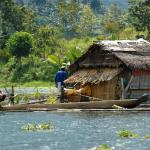 Philippines, Mindanao, Lake Sebu Fishermans cottage.