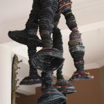 Installation of Batik sculpture in the lobby of the Sapa Hotel