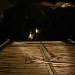 We enter the cave. Perceptions of space are turned upside-down. Our voices echo off rocks we can't see, light bounces    from unexpected places.