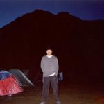 Taking shelter at Lake Venado with the silouhette of Mt. Apo at the background