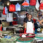 Fish sellers in a Hong Kong wet market