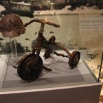 After the bombing of Hiroshima a father buried his son with his tricycle. 