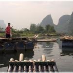 Pontoon bridge on Yulong River