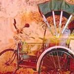 A trishaw in Chinatown, Melaka, Malaysia.