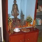 A Buddhist shrine in the former Kaysone home in Laos. 