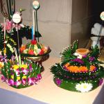 Beautiful krathongs ready to release in the water