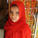 A young pilgrim at the Dargah.