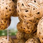Rattan balls used for sepak takraw