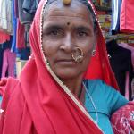 A classic village beauty in traditional ornaments and attire.