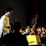 Fr. Marlowe A. Rosales, OFM and his CKC Jose Gomez Orchestra (Photo CKC PR, Calbayog City, Samar)