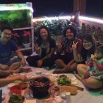 The Vietnamese host family organized a small party to welcome me and my friend to their home. This makes me so happy.