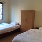 This is the room they arranged for us.  It's very clean and full of sunlight. there is also a private bathroom in our room.