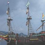 The good ship De Liefde, in Huis ten Bosch Harbour. Huis ten Bosch, Kyushu, Japan
