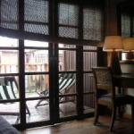 View of balcony from room.