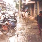 Bombay, India. Off to the right are the fronts of the brothels of Bombay's "red-light district" Kamatipura, setting of the Mira Nair film Salaam, Bombay!