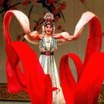 Dong Yuan Yuan from the Mei Lanfang Peking Opera Company rehearses 'Heavenly Goddess Scatters Flowers' at the Sydney Opera House, 05 February 2003.Following recent sell-out tours to Europe and the USA the company of over 40 extroadinary artists from Beijing will perform in Australia for the first time ever during it's 80 year history presenting three shows only at the Sydney Opera House.