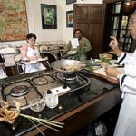 A class at the Blue Elephant cooking school in Bangkok, Thailand.